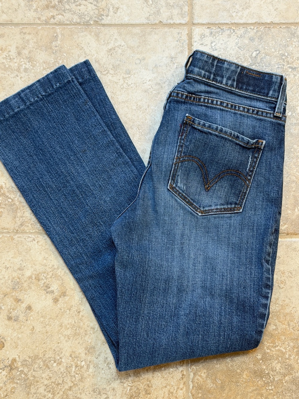 Levi’s Perfect Waist 525 Straight Leg Blue Denim Jeans - Sz 4 M